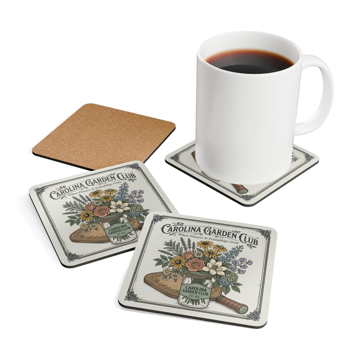 Pickleball Carolina Garden Club Coaster Set