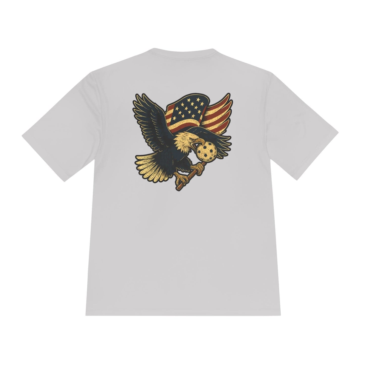 Vintage Patriotic Eagle Pickleball Moisture Wicking Tee