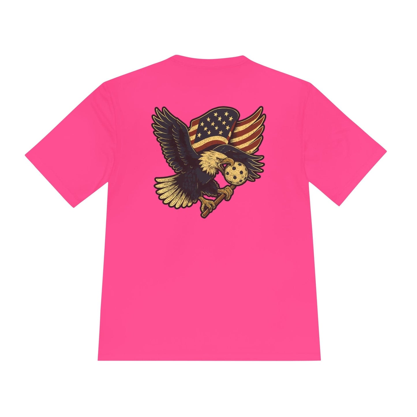 Vintage Patriotic Eagle Pickleball Moisture Wicking Tee