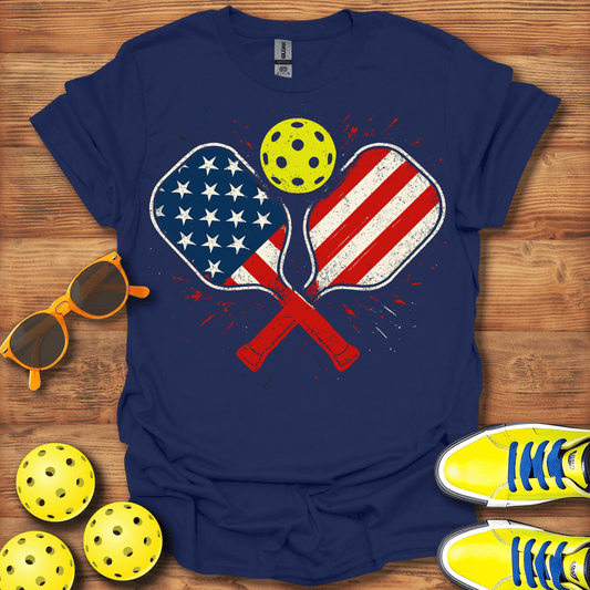 Patriot Double Pickleball Paddle T-Shirt