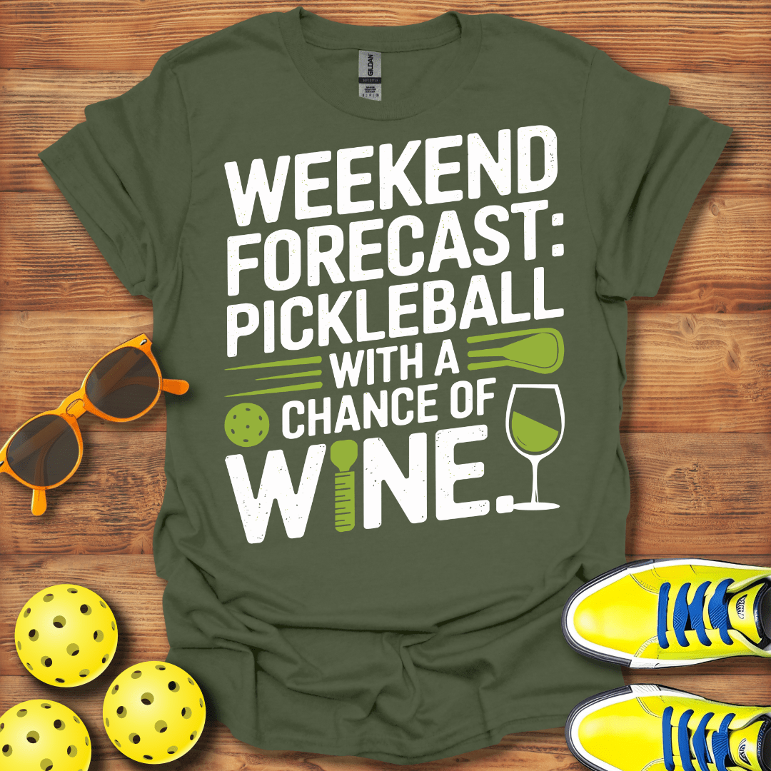 Chance of Wine Pickleball T-Shirt