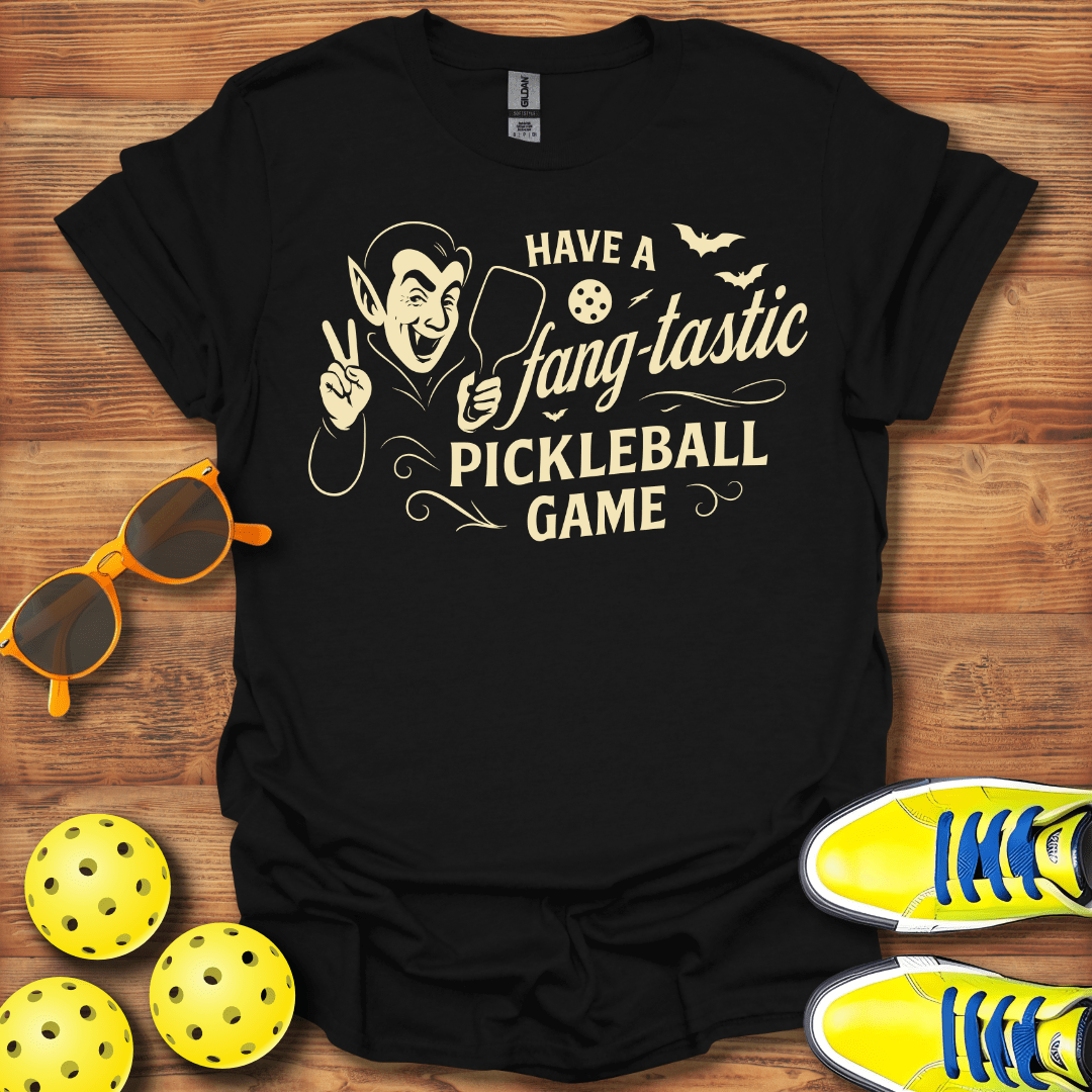 Fangtastic Halloween Pickleball T-Shirt