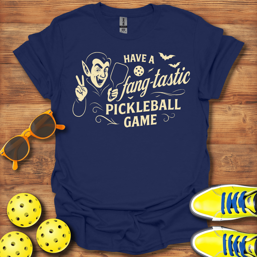 Fangtastic Halloween Pickleball T-Shirt
