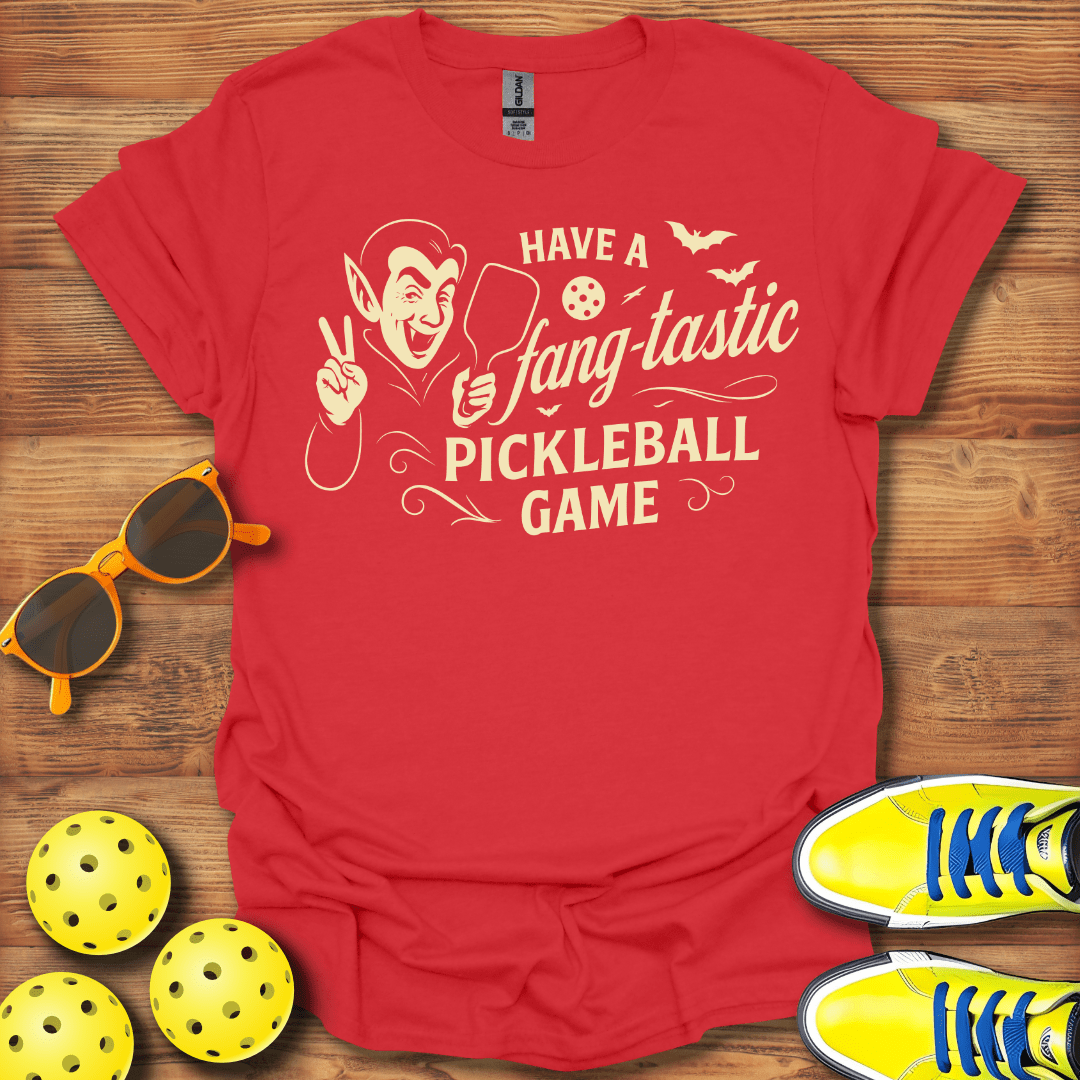 Fangtastic Halloween Pickleball T-Shirt
