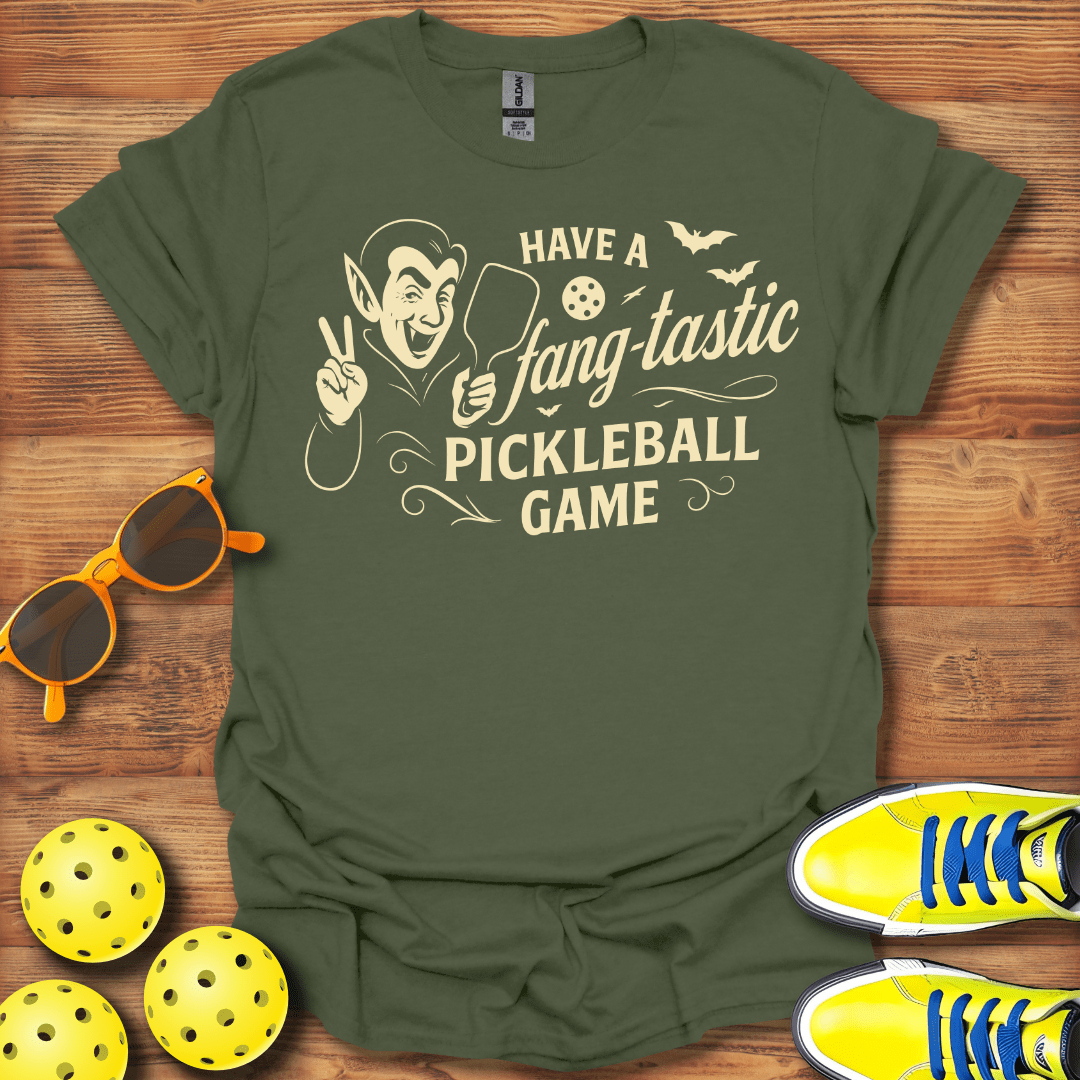 Fangtastic Halloween Pickleball T-Shirt