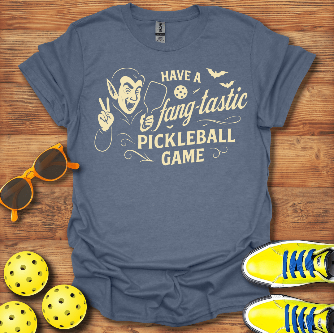 Fangtastic Halloween Pickleball T-Shirt