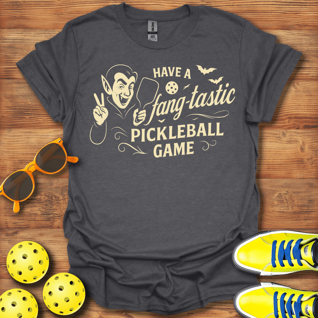 Fangtastic Halloween Pickleball T-Shirt