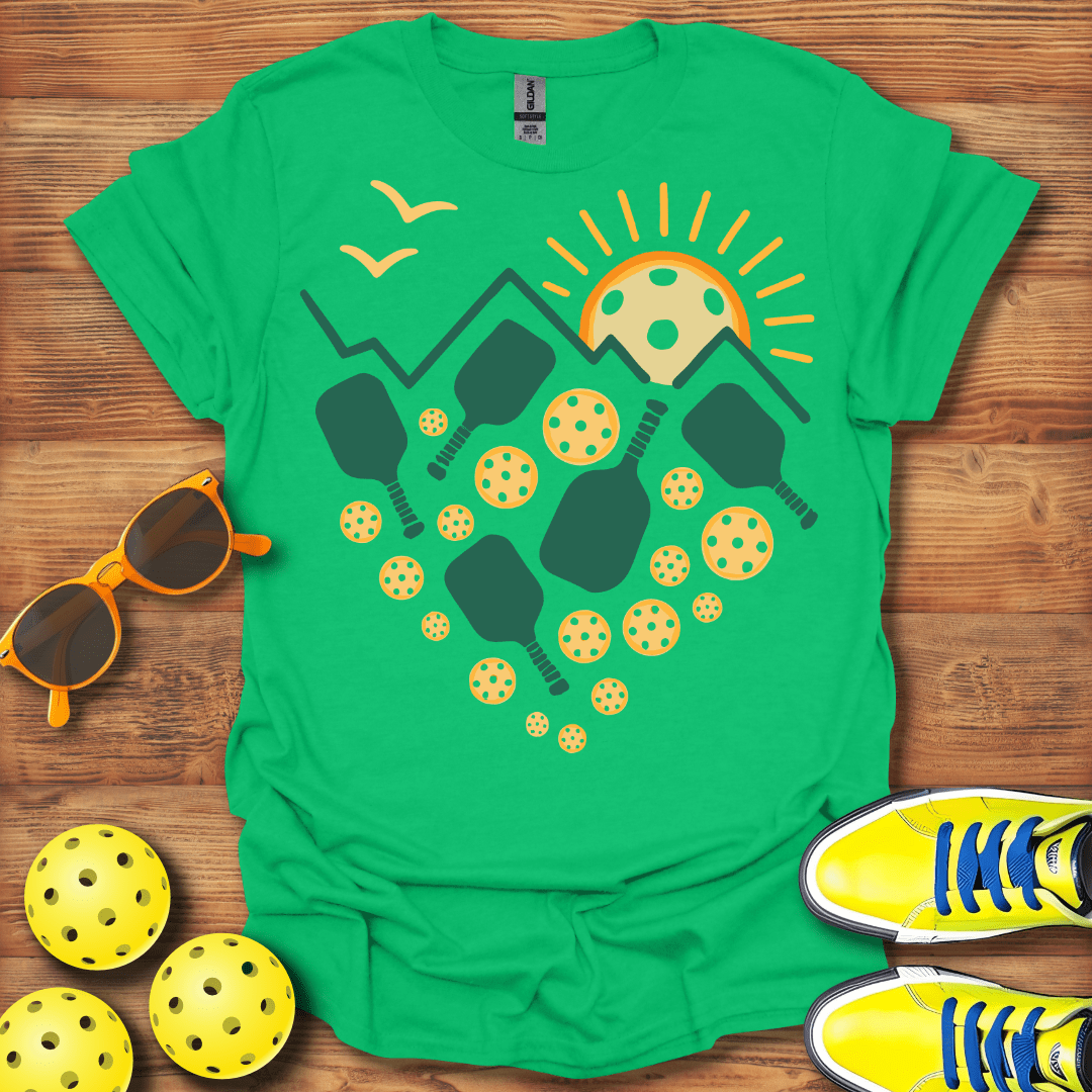 Mountain Pickleball Sunrise T-Shirt