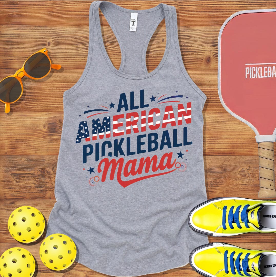 All American Pickleball Mama Racerback Tank Top