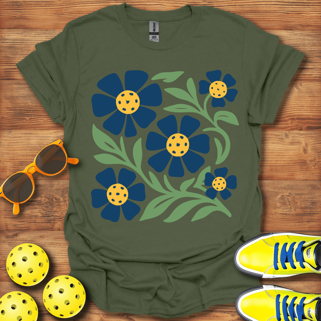 A Floral Pickleball Unisex T-Shirt