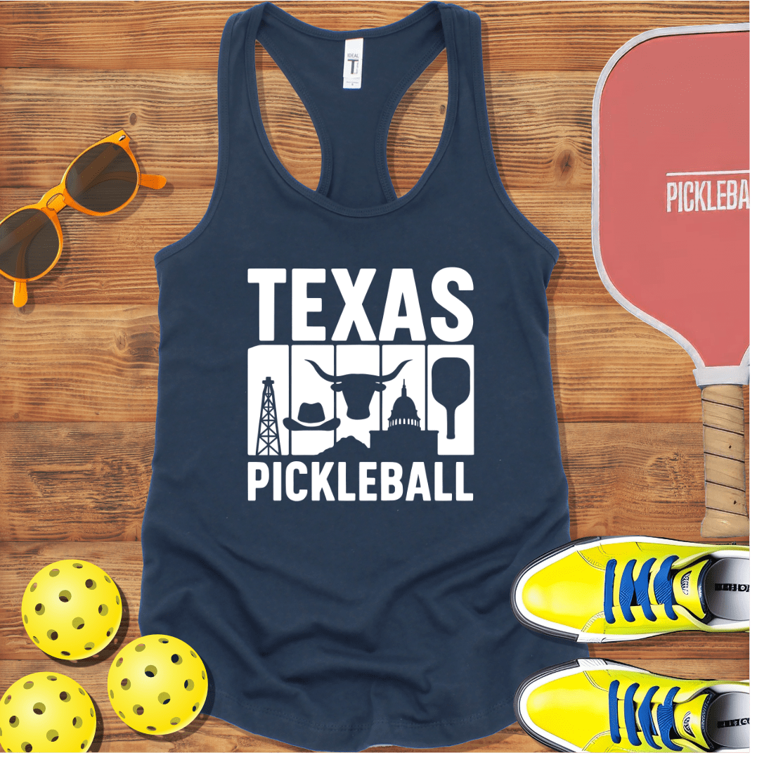 Texas Pickleball Racerback Tank Top