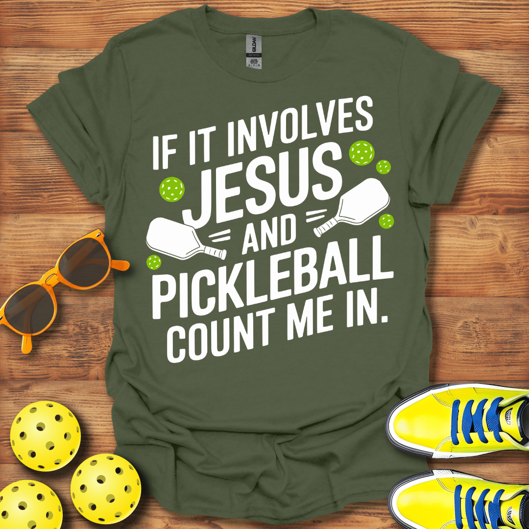 If It Involves Jesus Pickleball Unisex T-Shirt