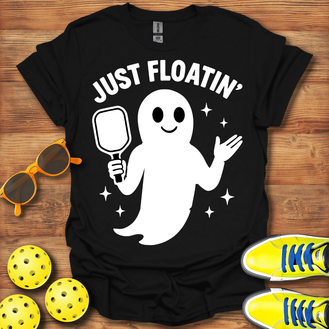 Just Floatin Ghost Pickleball T-Shirt