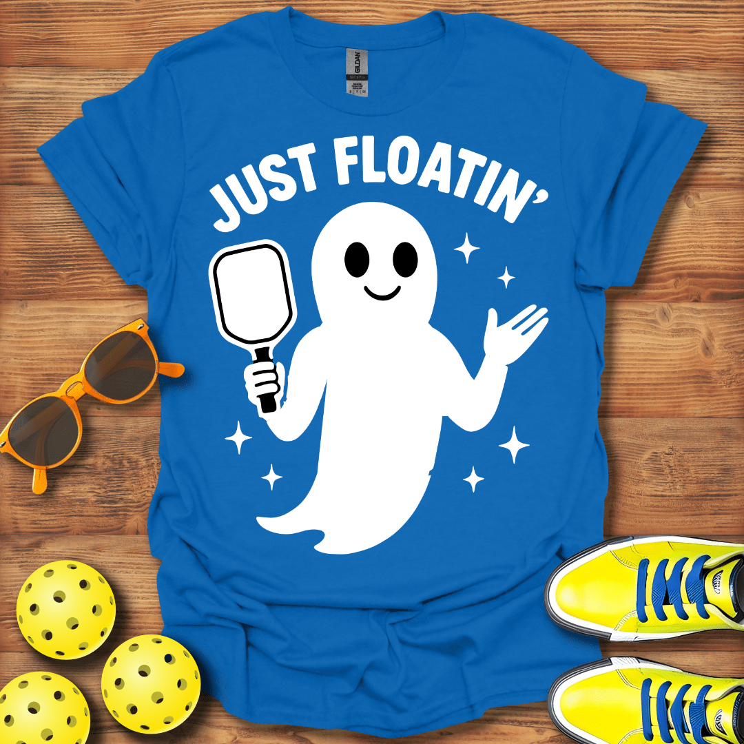 Just Floatin Ghost Pickleball T-Shirt
