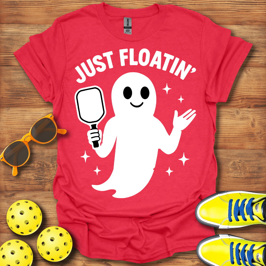 Just Floatin Ghost Pickleball T-Shirt