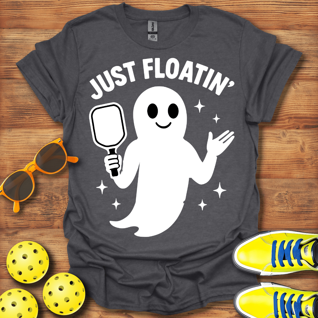 Just Floatin Ghost Pickleball T-Shirt