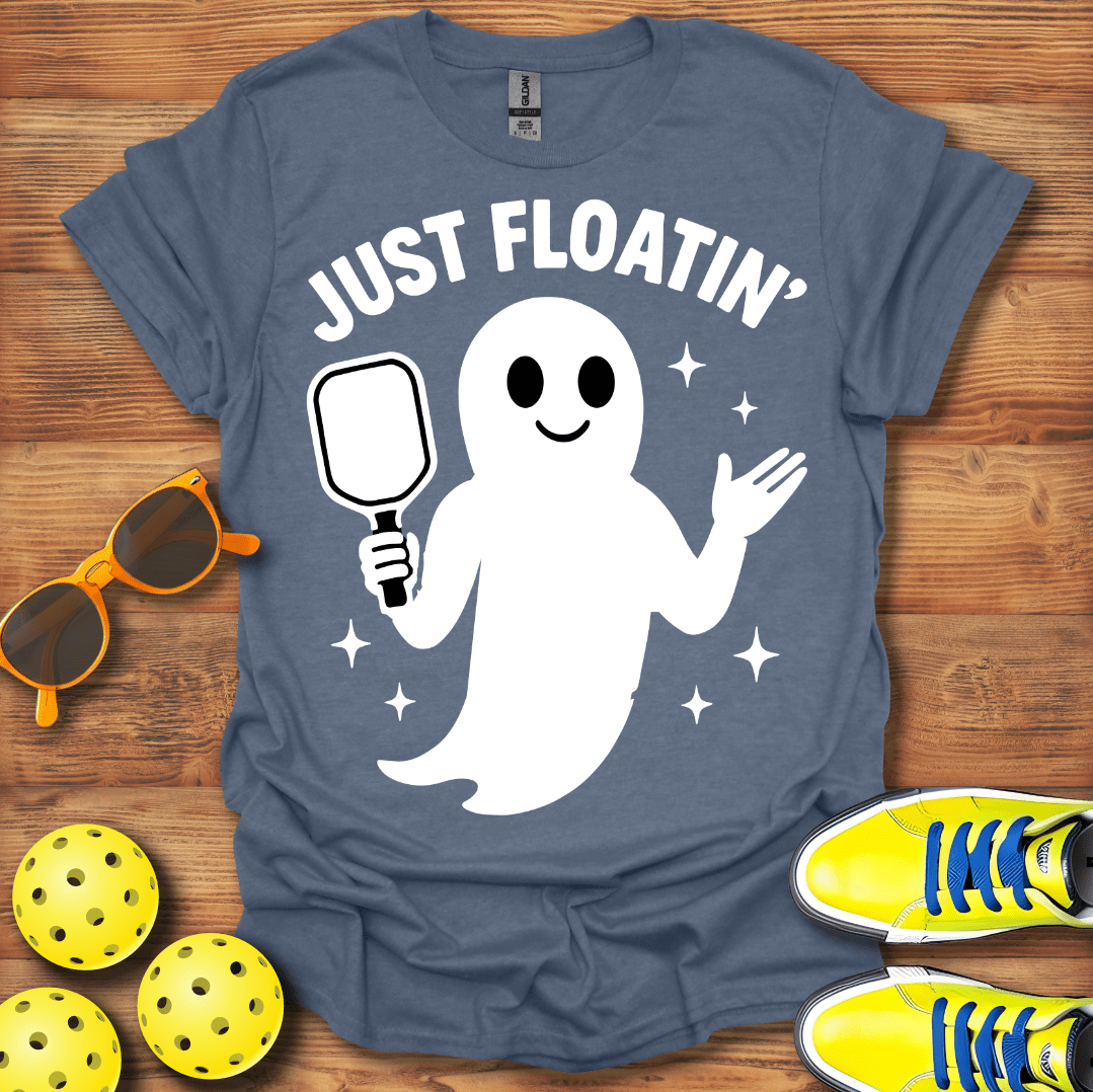 Just Floatin Ghost Pickleball T-Shirt