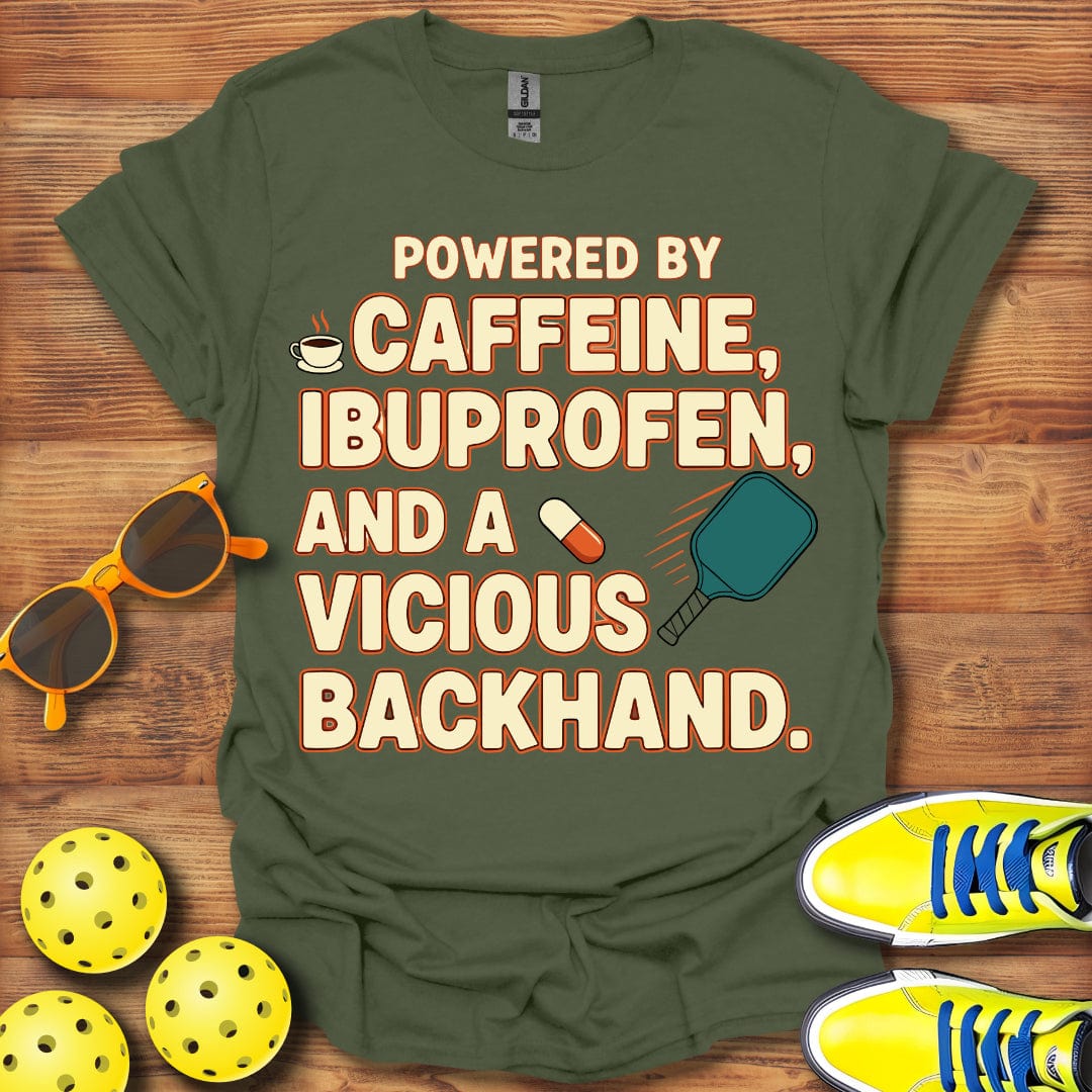 Caffeine Ibuprofen and Pickleball T-Shirt