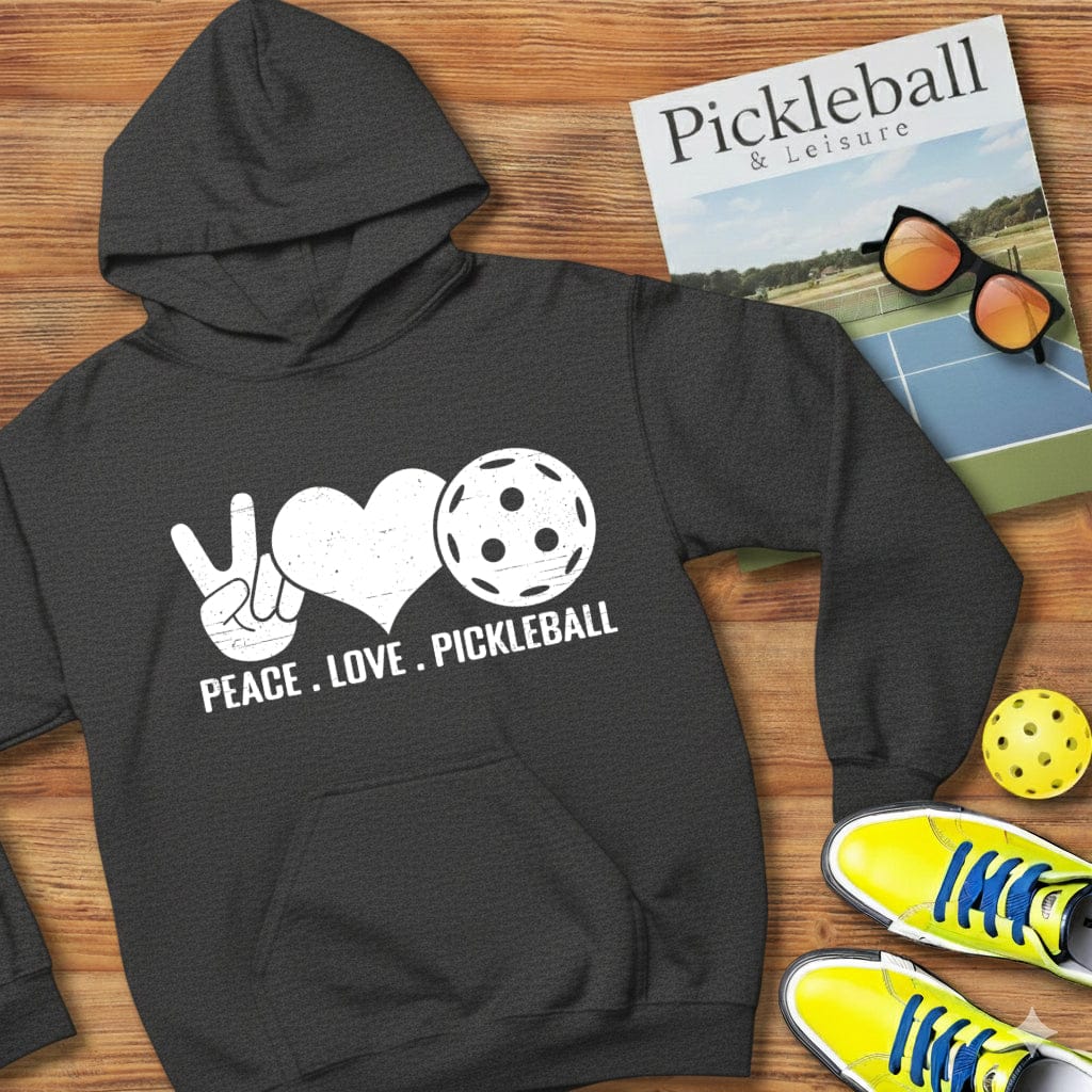 Peace Love Pickleball Hooded Sweatshirt
