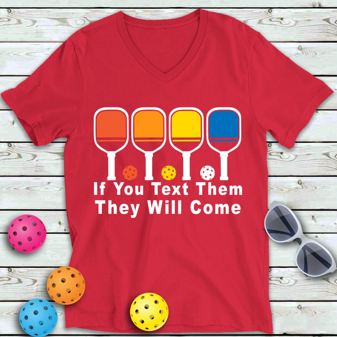 Text Them Pickleball V-Neck Tee
