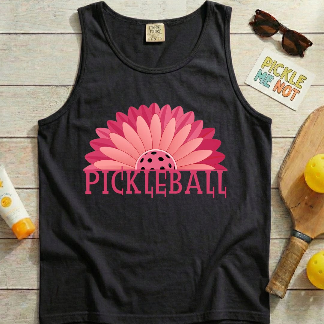 Gerbera Flower Pickleball Garment-Dyed Tank Top