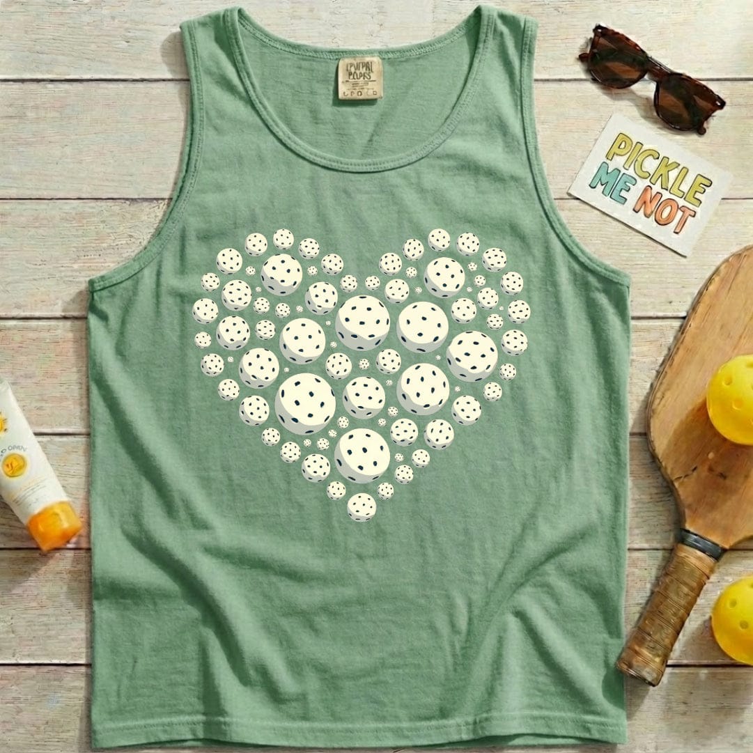Pickleball Heart Garment-Dyed Tank Top