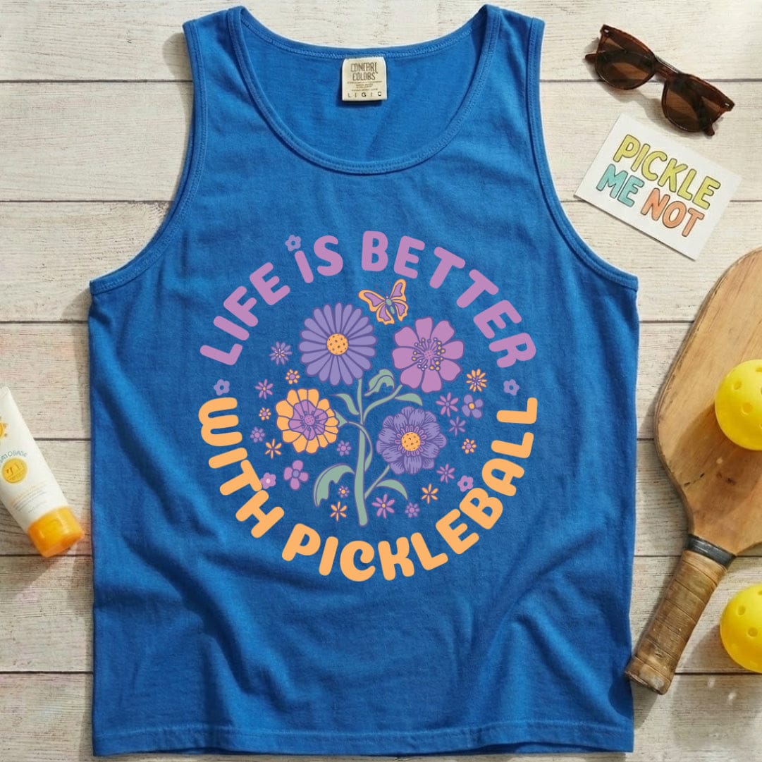 Life Is Better Pickleball Garment-Dyed Tank Top