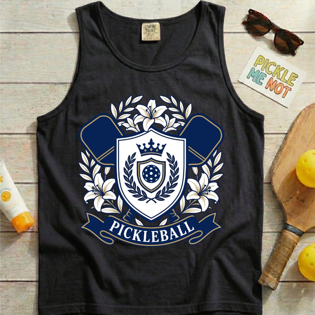 Pickleball Crest Garment-Dyed Tank Top