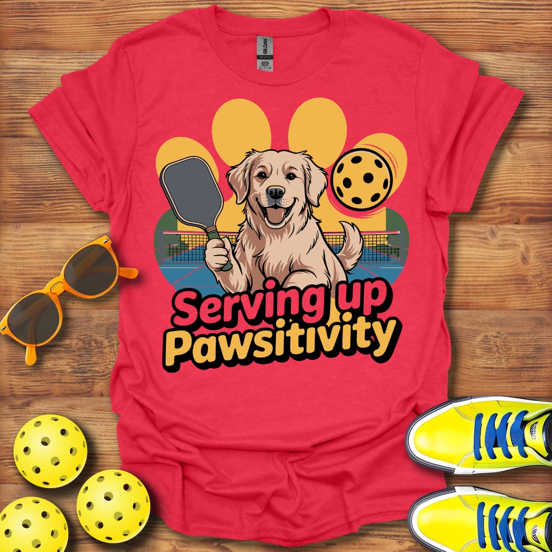 Pawsitivity Dog Pickleball T-Shirt