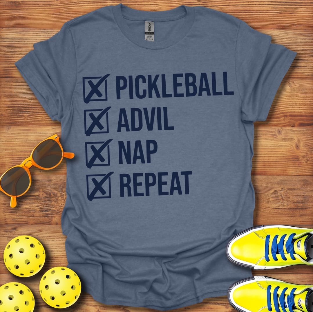 Pickleball Advil Nap Repeat T-Shirt