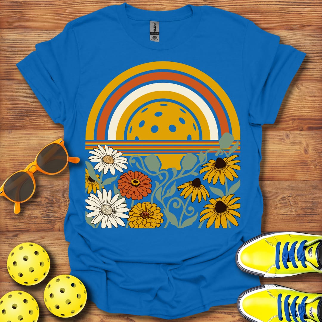 Zinnias Flower Pickleball Unisex T-Shirt