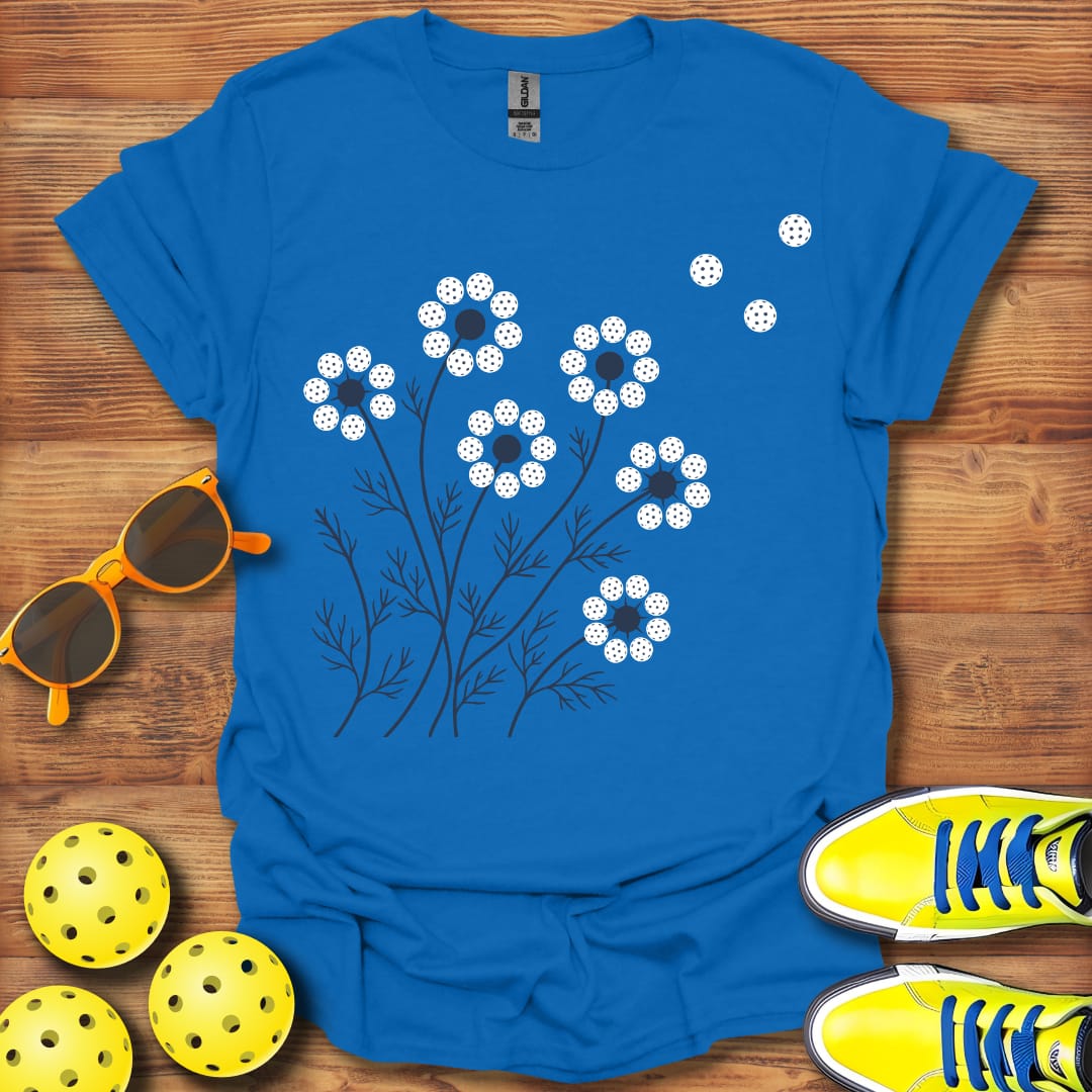 Cosmos Breeze Floral Pickleball Unisex T-Shirt