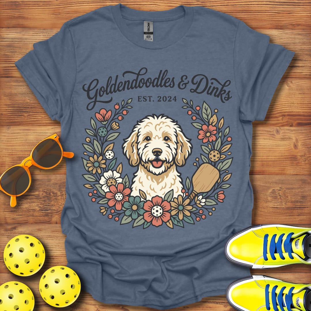 Goldendoodles and Dinks Pickleball Dog Unisex T-Shirt
