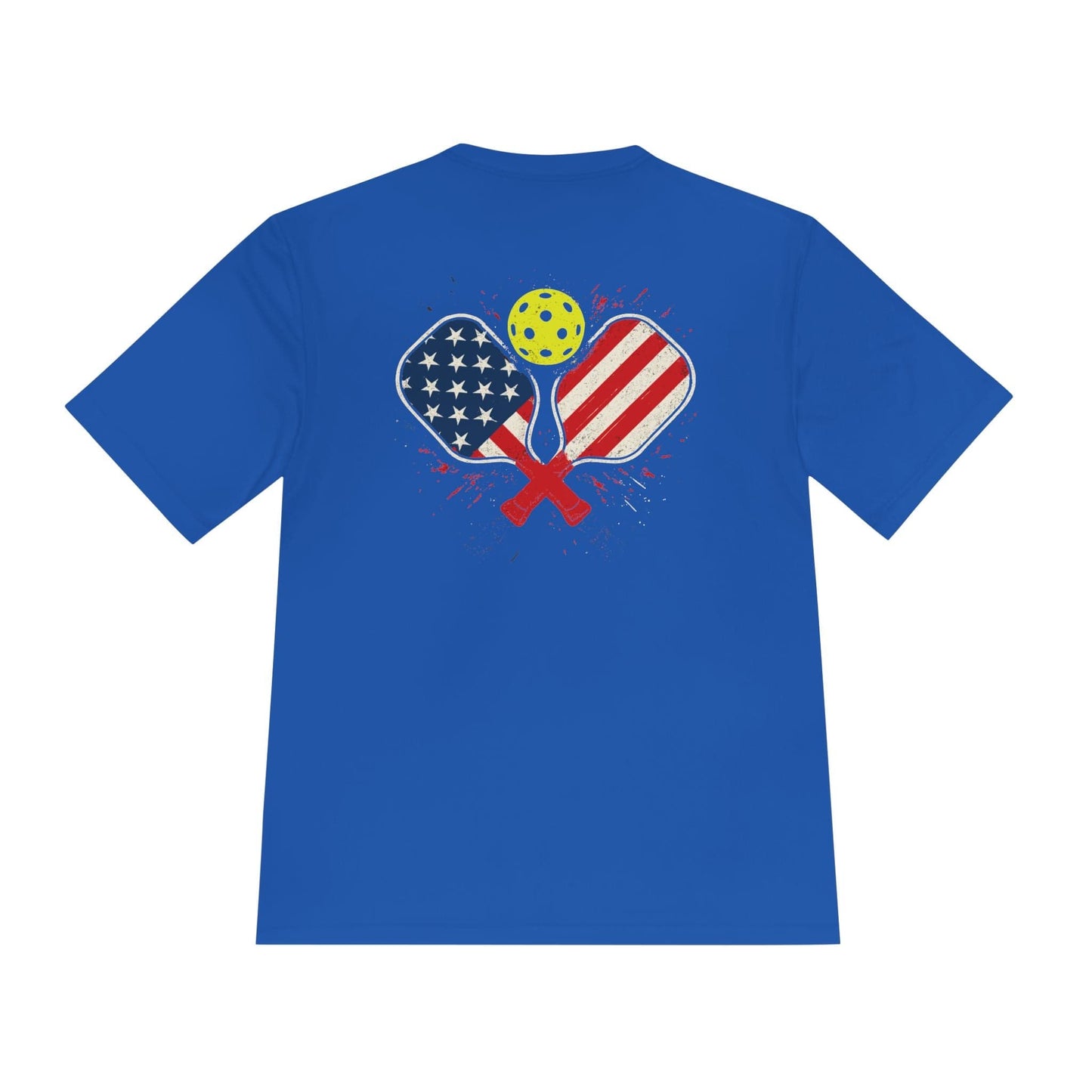 Double Patriotic Pickleball Paddles Moisture Wicking Tee