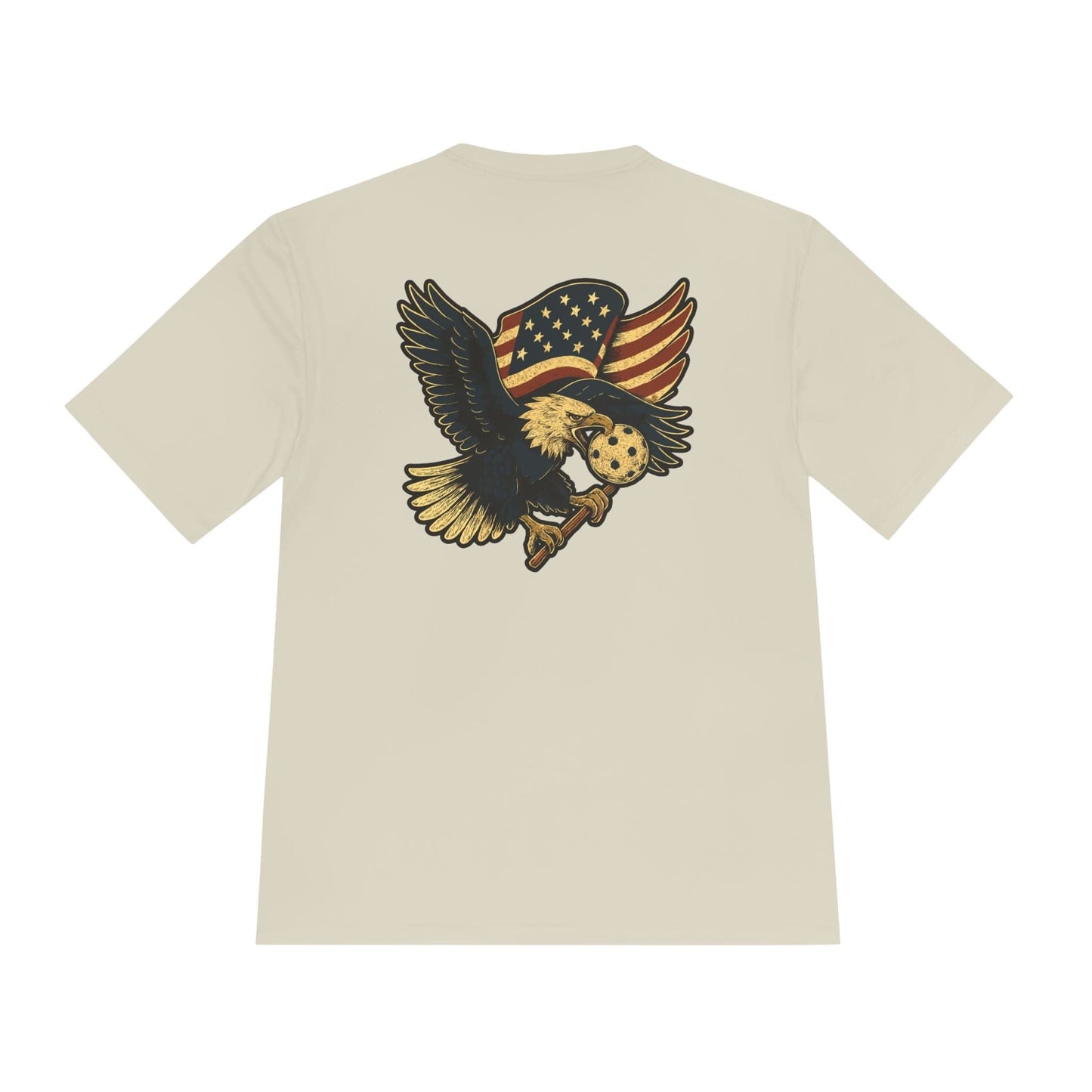 Vintage Patriotic Eagle Pickleball Moisture Wicking Tee