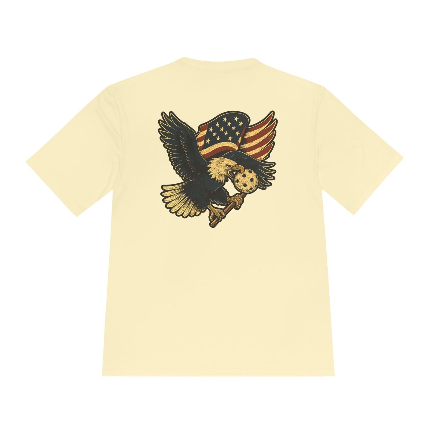 Vintage Patriotic Eagle Pickleball Moisture Wicking Tee