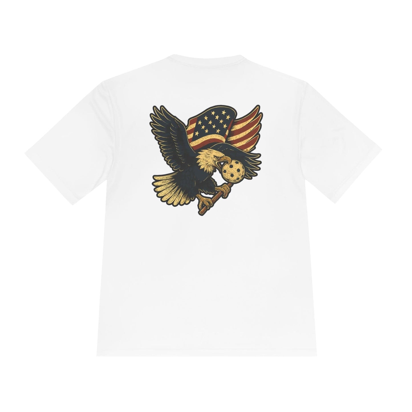 Vintage Patriotic Eagle Pickleball Moisture Wicking Tee