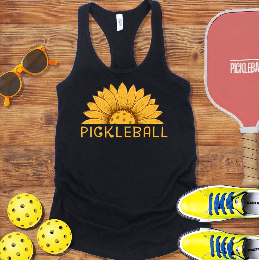 Sunflower Pickleball Sunset Racerback Tank Top