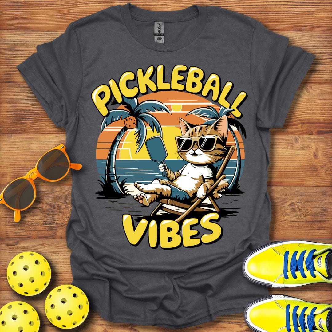 Pickleball Vibes Cat T-Shirt