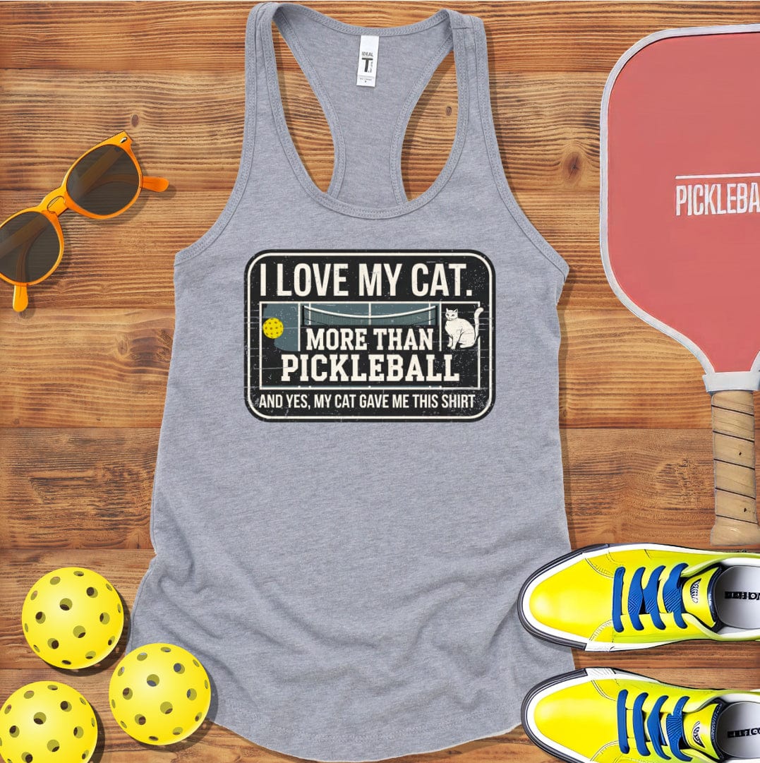Cat Love Pickleball Racerback Tank Top