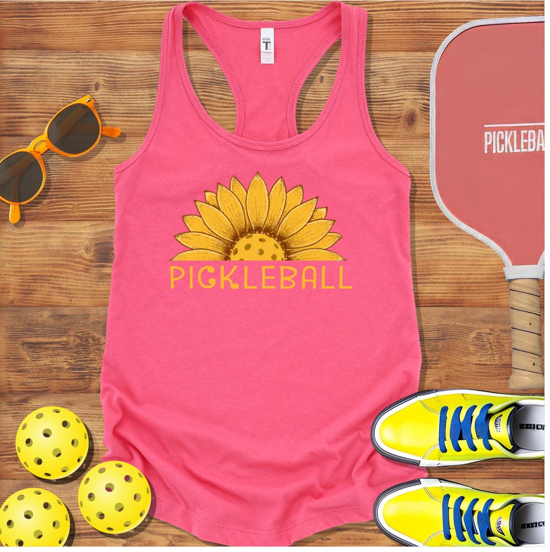 Sunflower Pickleball Sunset Racerback Tank Top