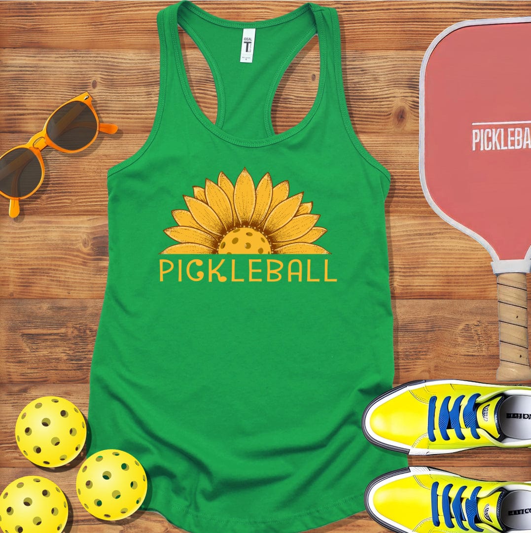 Sunflower Pickleball Sunset Racerback Tank Top
