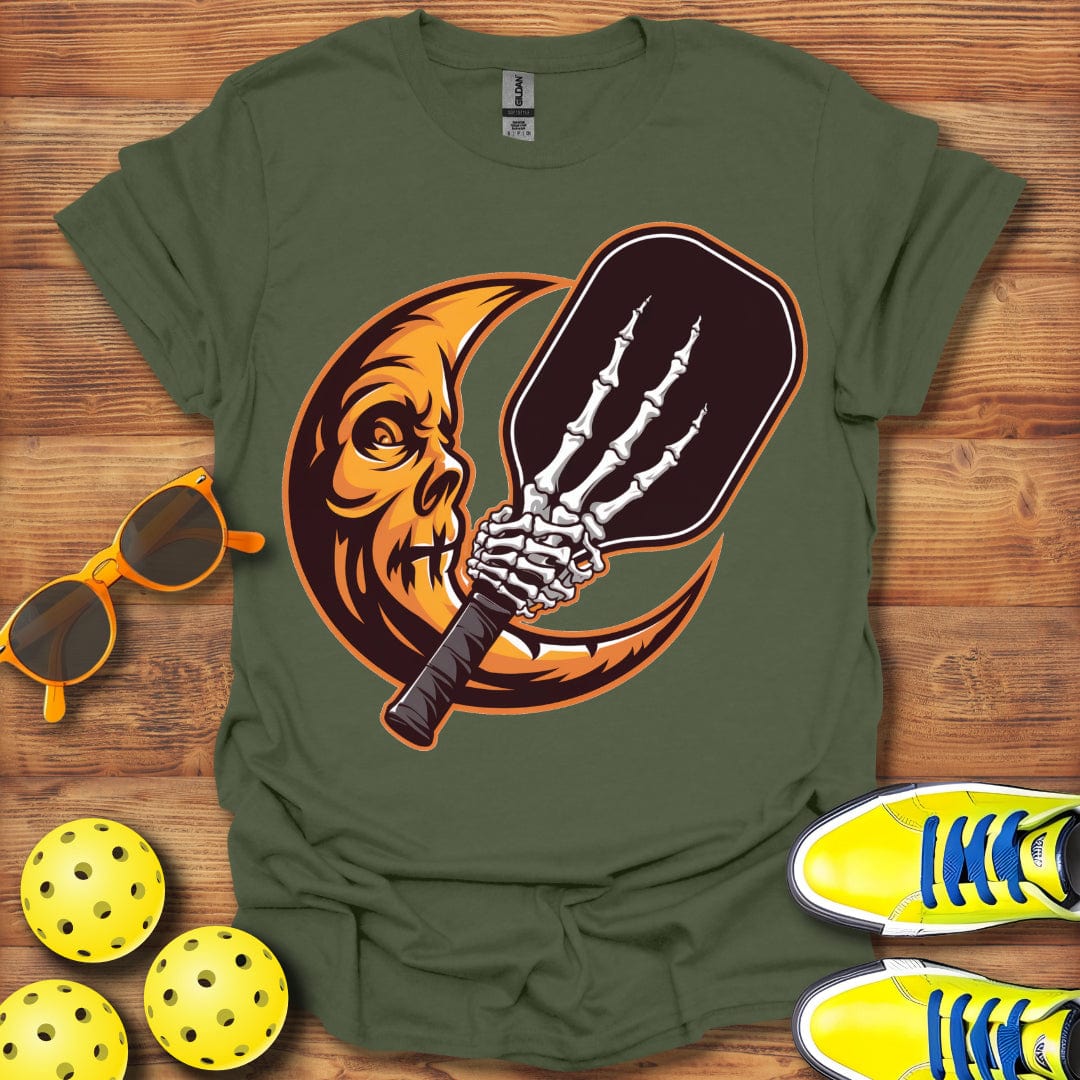 Pickleball Halloween Moon T-Shirt