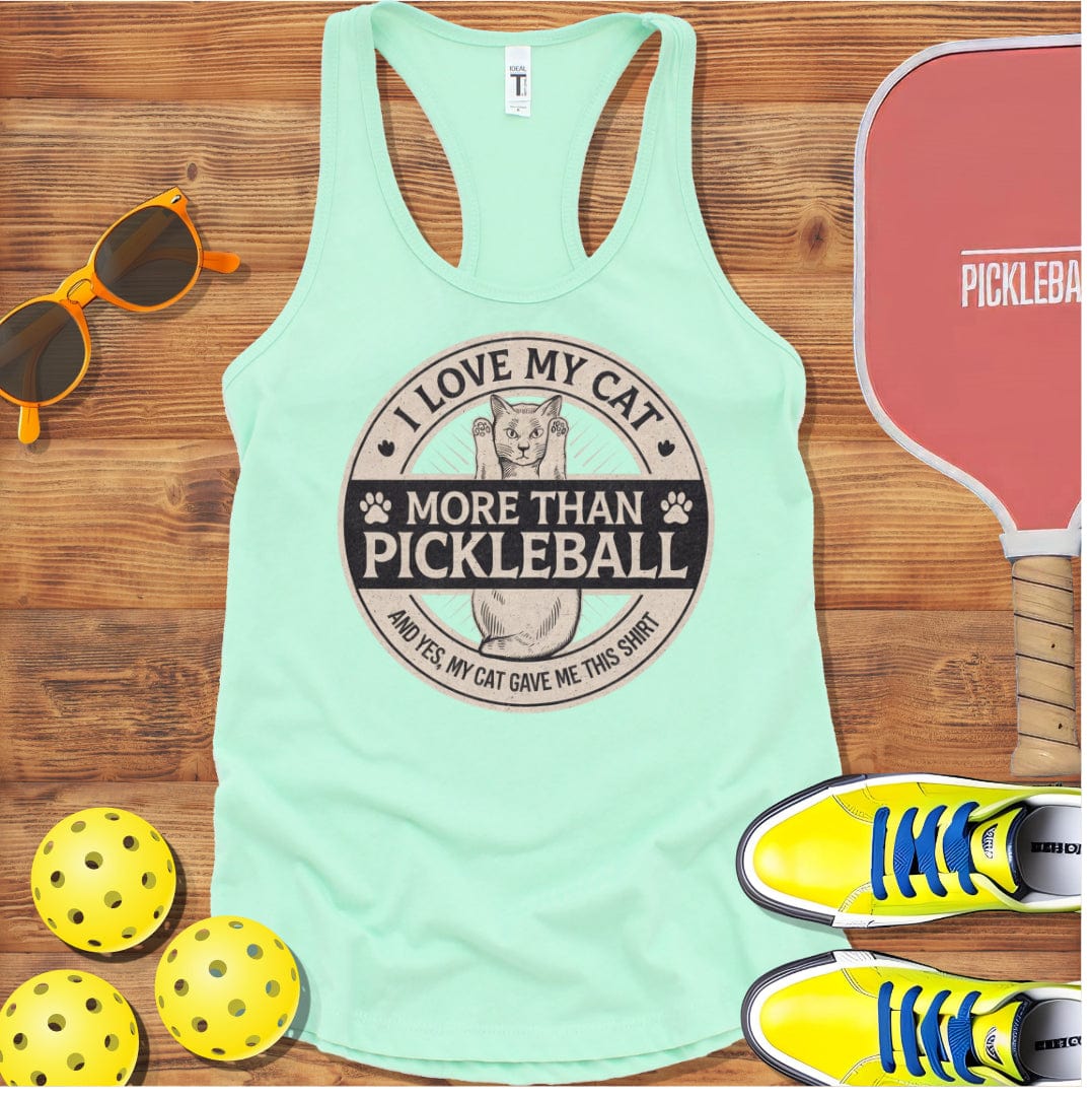 Love My Cat Pickleball Racerback Tank Top