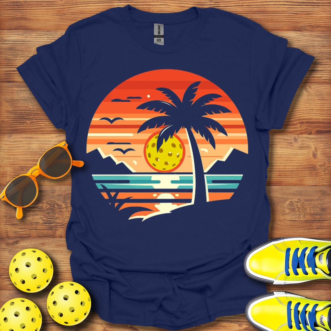Pickleball Tropical Sunset T-Shirt