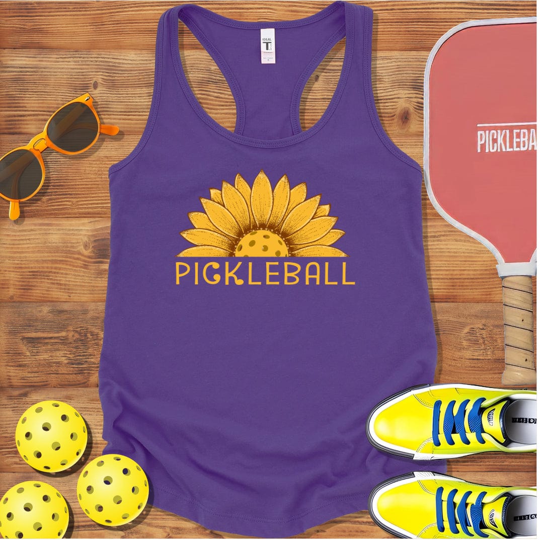 Sunflower Pickleball Sunset Racerback Tank Top