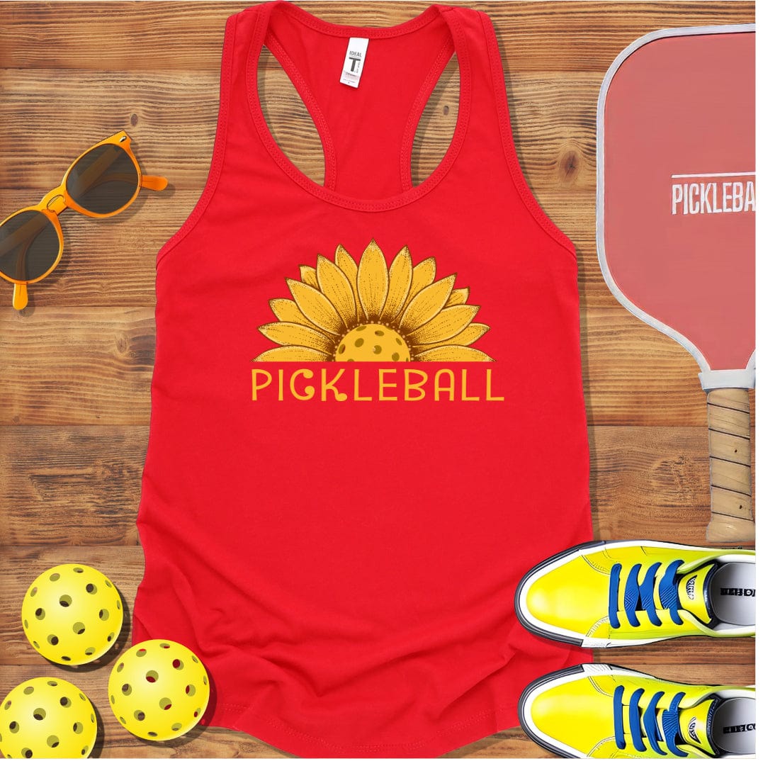 Sunflower Pickleball Sunset Racerback Tank Top