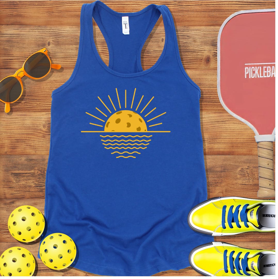 Pickleball Sunrise Racerback Tank for Women