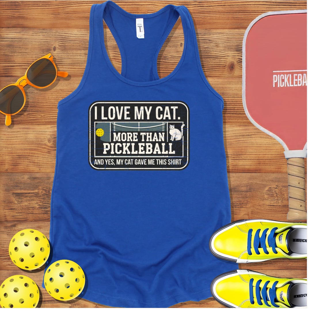 Cat Love Pickleball Racerback Tank Top