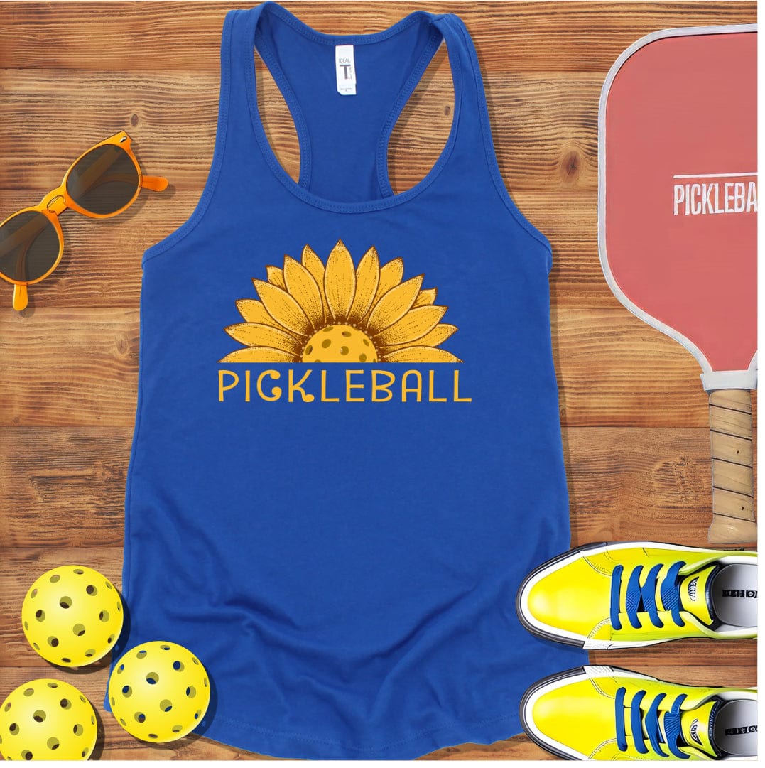 Sunflower Pickleball Sunset Racerback Tank Top